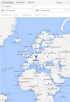Google Flights in Deutschland gestartet